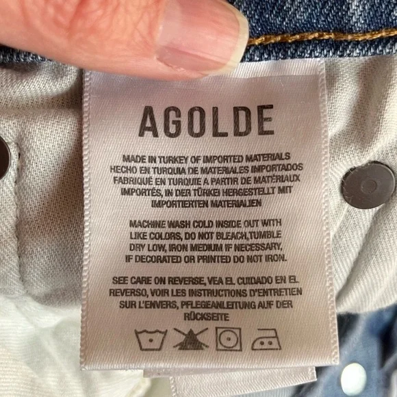 👖 AGOLDE Riley Ripped Lightwash Denim Jeans – Size 32 - Picture 10 of 12